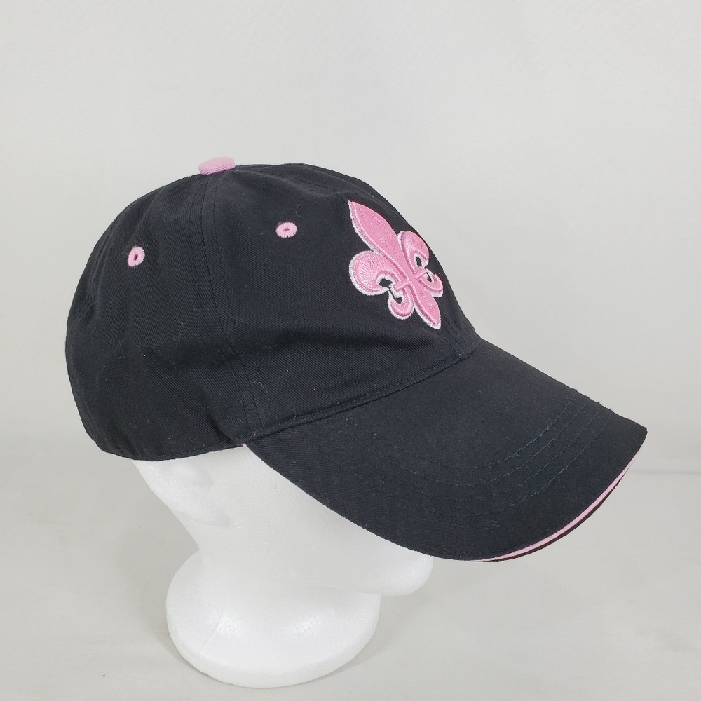 New Orleans Saints Women Ladies Hat Black Pink Logo Who Dat Strapback Adjustable - Picture 5 of 11